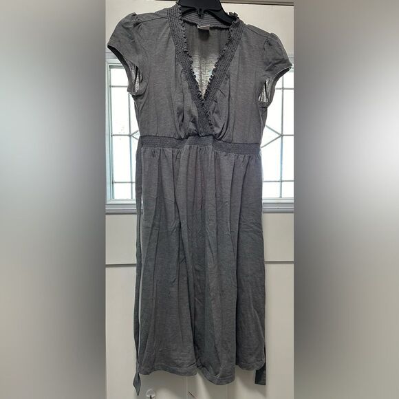 Motherhood Maternity Midi Dress Gray (502) - Picture 1 of 5
